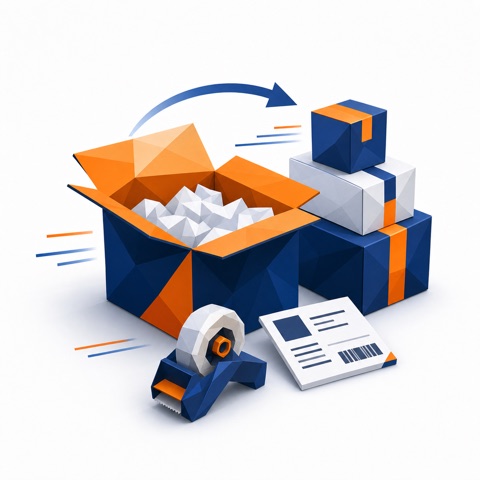 SRCbuy packing and shipping illustration for China to USA shipments